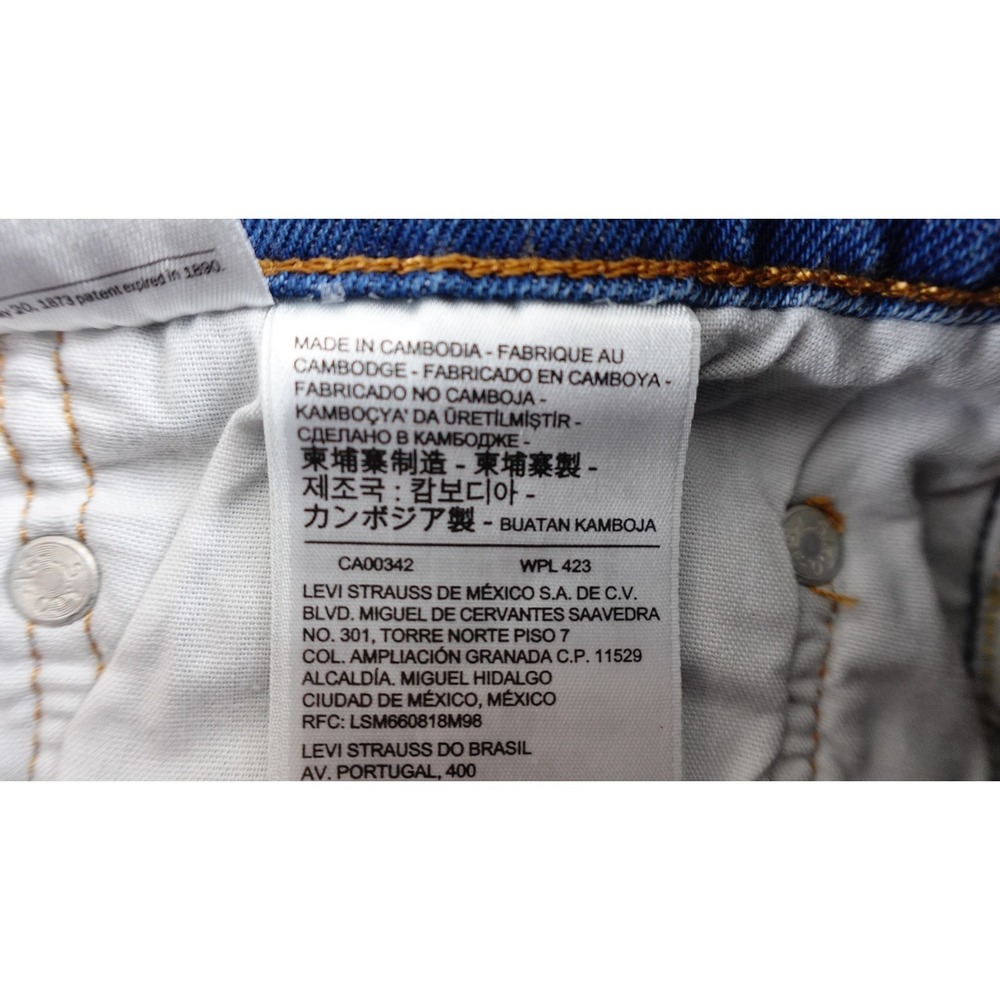 Levi's 501 Skinny Jeans FITS 27x27 Button Fly Medium Wash Denim Red Tab - Picture 12 of 16